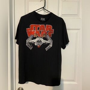 Star Wars Mens Tie Fighter Rudolph Christmas Black T Short Sleeve shirt sz Large